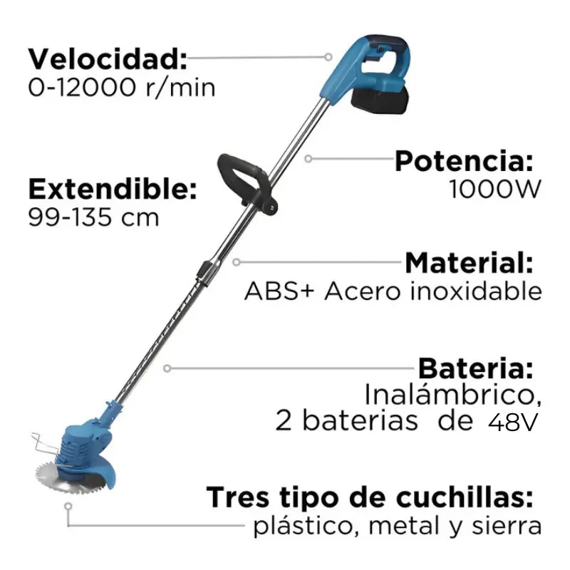 Guadaña Inalambrica TurboBlade™  [ULTRA POTENTE] + [2 BATERÍAS RECARGABLES]