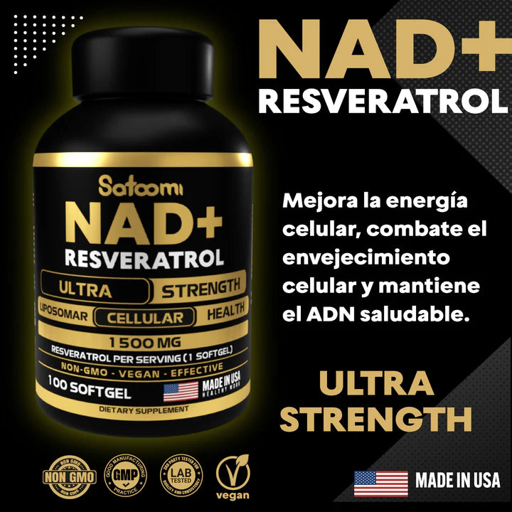 NAD + Resveratrol - Compre 1 y leve 2 unidades